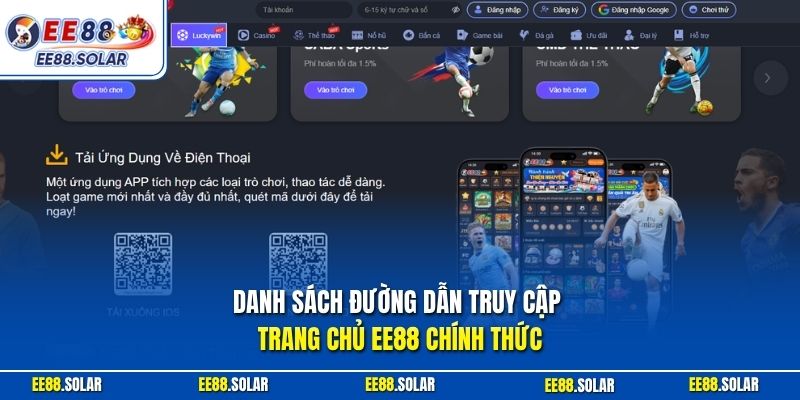 Danh sách đường dẫn truy cập trang chủ EE88 chính thức
