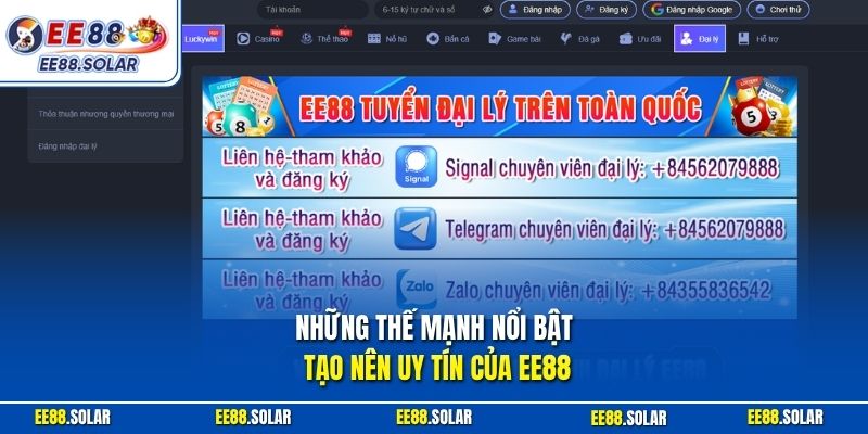 Những thế mạnh nổi bật tạo nên uy tín của EE88